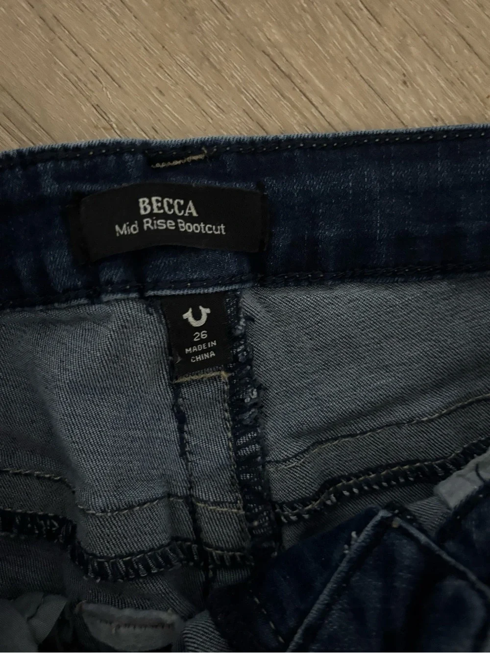 BECCA TRUE RELIGION Mid Rise Bootcut Jeans